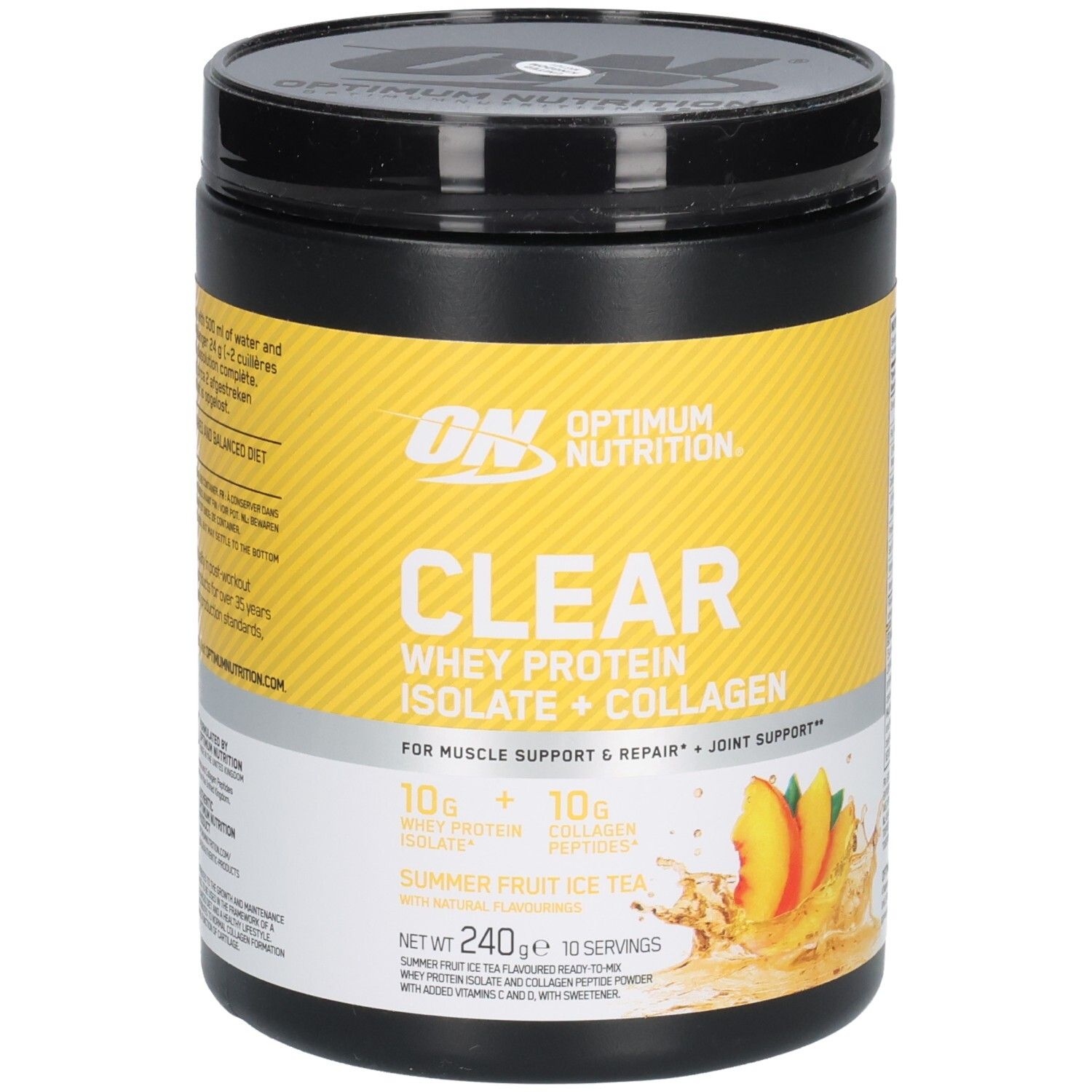 Optimum Nutrition Clear Whey + Collagen Summer Ice Tea 240 g Pulver