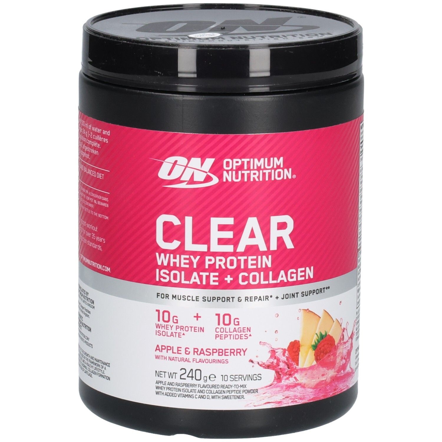 Optimum Nutrition Clear Whey + Collagen Apple Raspberry 240 g Pulver