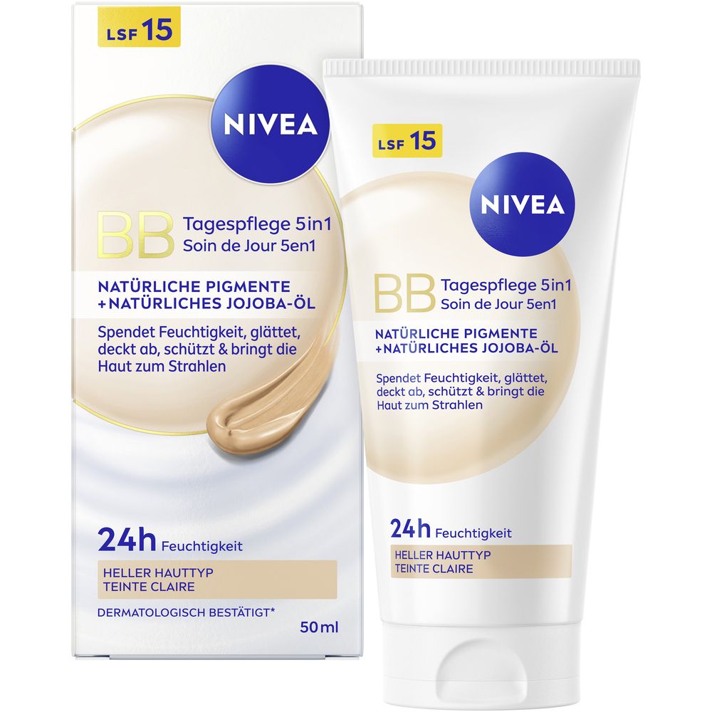 Nivea 5in1 BB Tagespflege Heller Hauttyp LSF 15 50ml 50 ml