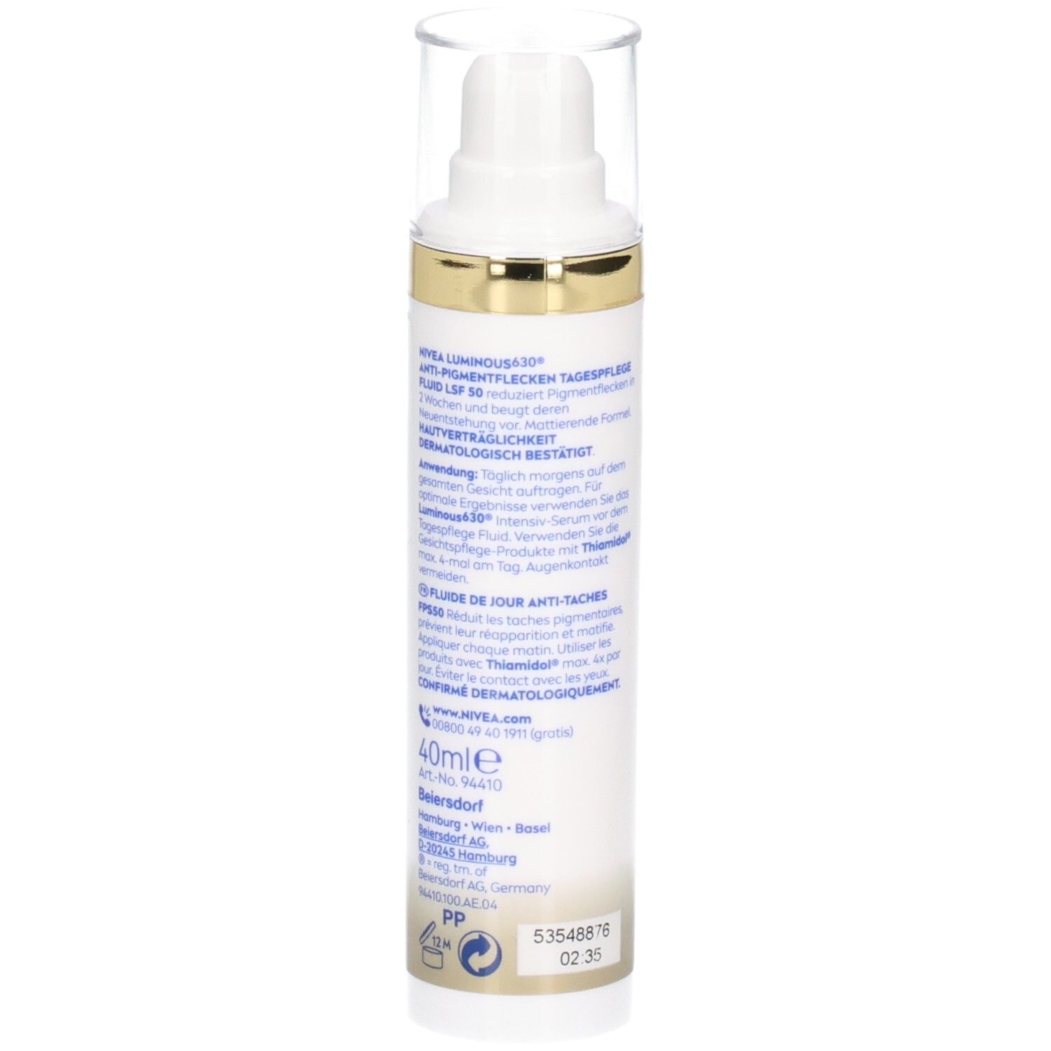 NIVEA Luminous630 Anti Pigmentflecken Tagespflege Fluid LSF 50