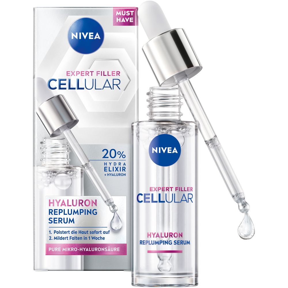 Nivea Clear Cellular Expert Filler Aufpolsterndes Hyaluron-Serum 30Ml - Image 4
