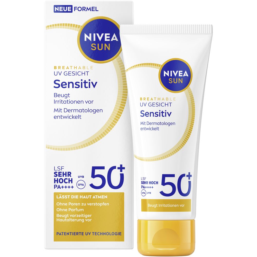 Nivea SUN Breathable UV Gesicht Sensitiv LSF 50+ 40ml 40 ml