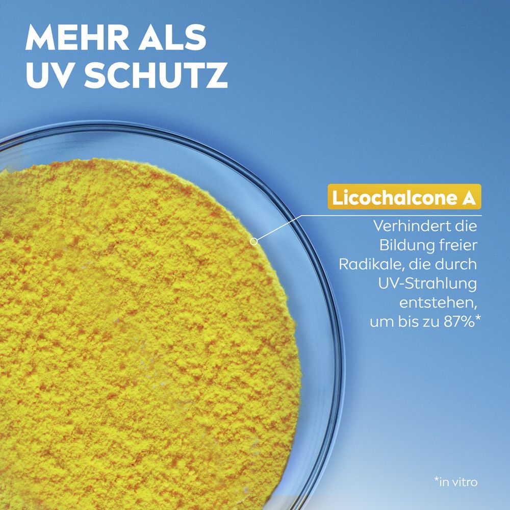 Gelbe Substanz in Schale. Licochalcone A. Verhindert Bildung freier Radikale durch UV-Strahlung.