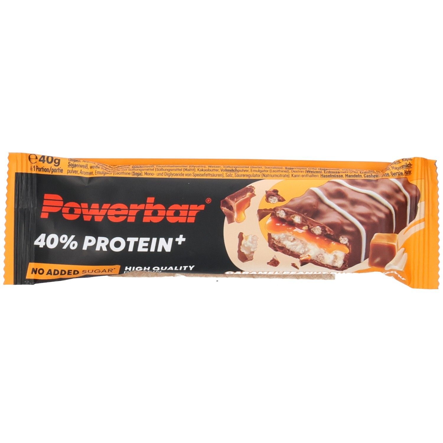 Powerbar 40% Protein+ Crisp Caramel Peanut Butter 40 g Riegel