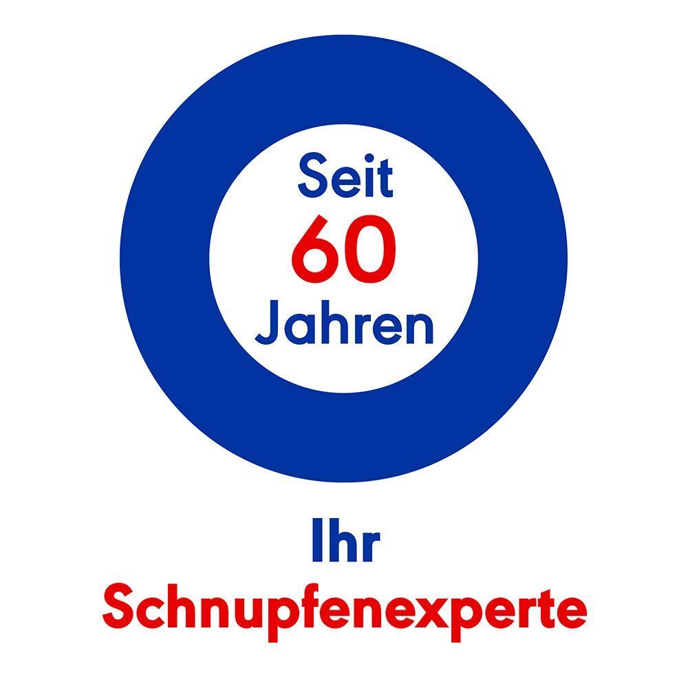 Grafik mit Text: Seit 60 Jahren. Ihr Schnupfenexperte.