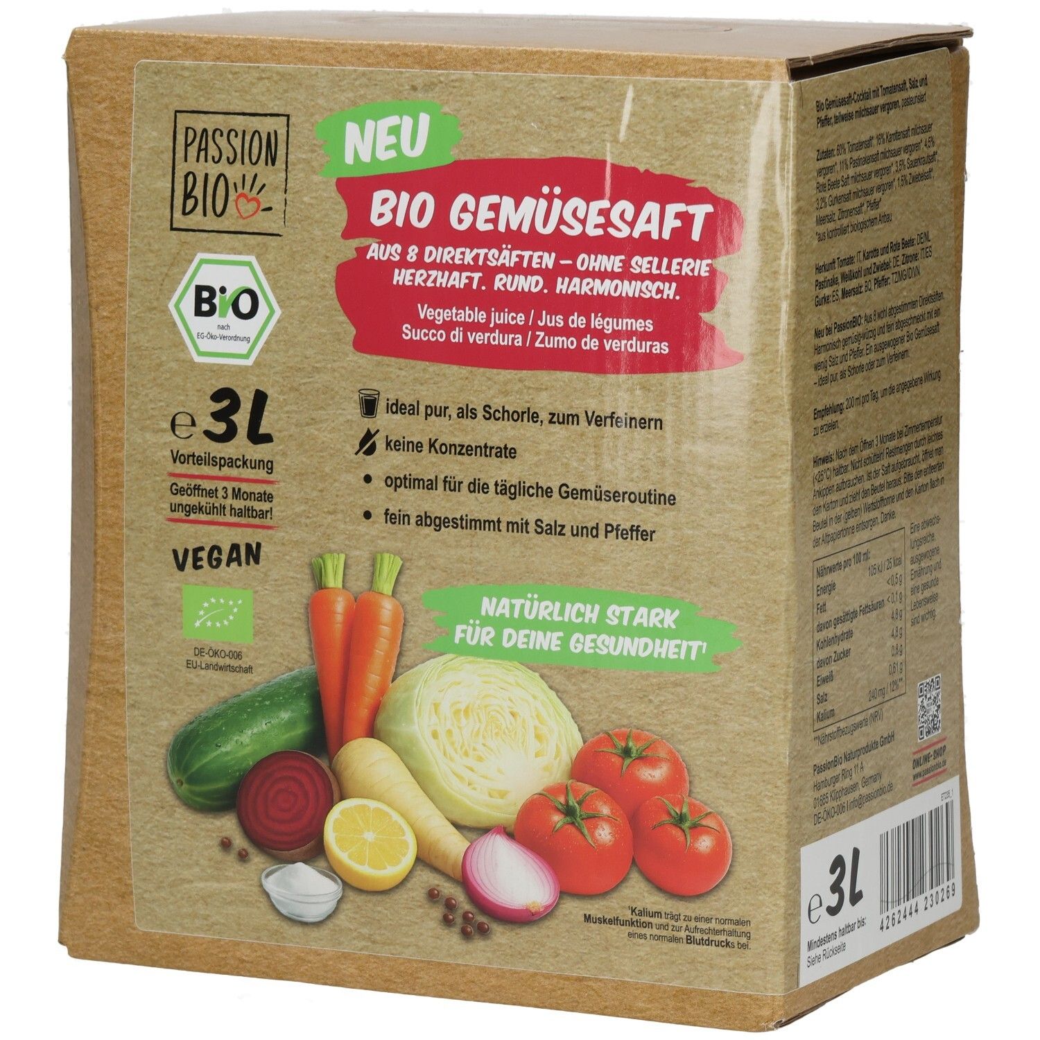 Gemüsesaft 3l BiB Bio 3 l Saft