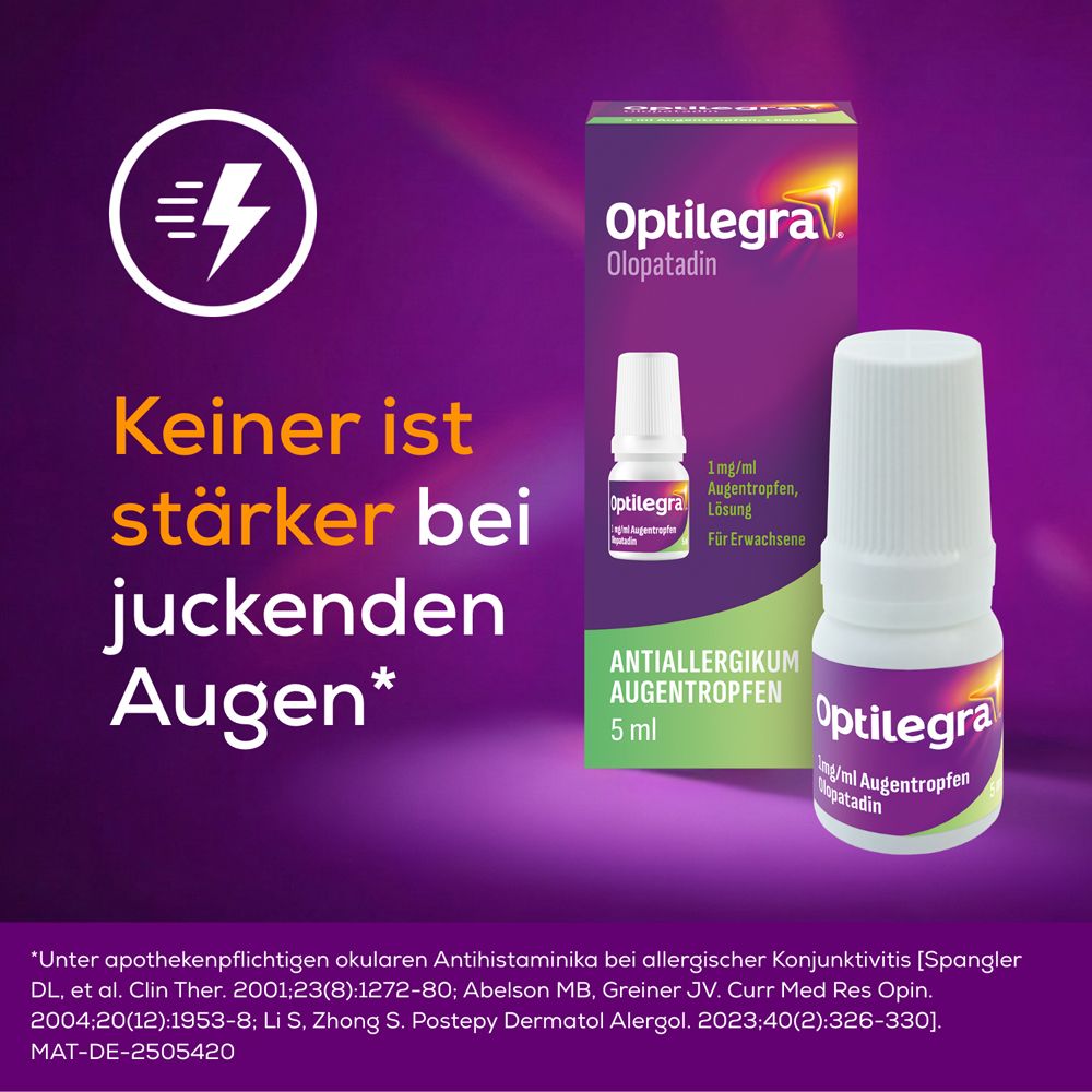 Optilegra® Augentropfen bei Heuschnupfen | Antiallergikum 5ml - Jetzt 10% mit dem Code nattermann10 sparen*