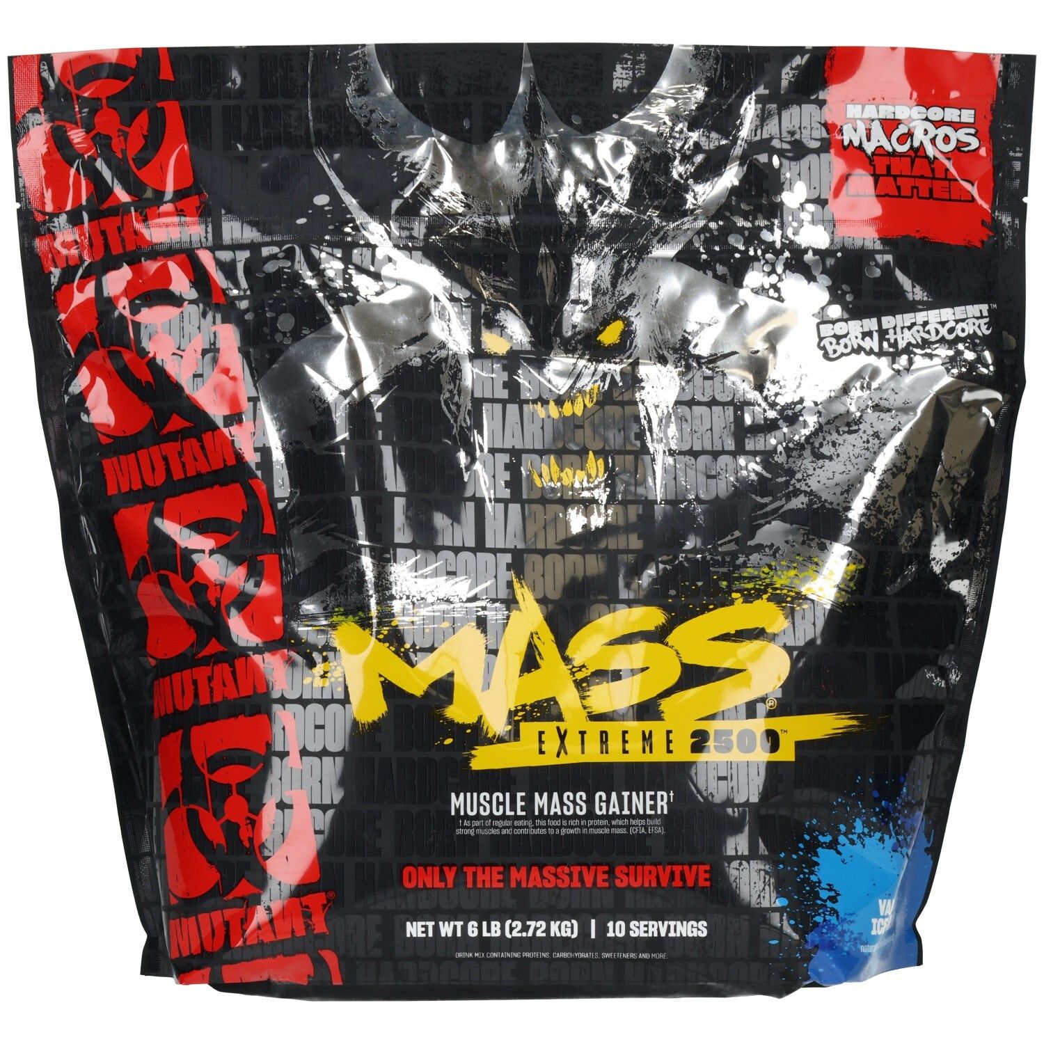 Mutant Mass Extreme 2500 (6lbs) Vanilla Ice Cream 2720 g Pulver