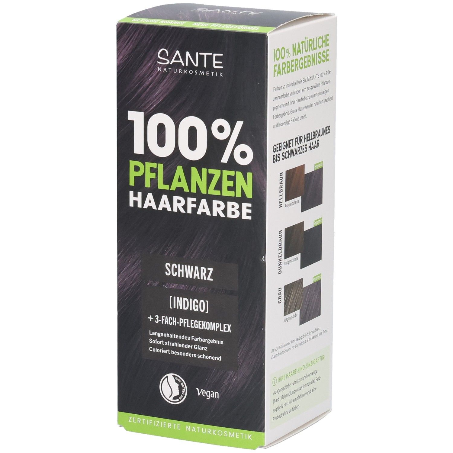 100% Pflanzenhaarfarbe mit 3-Fach Pflegekomplex schwarz 05 100 g Sonstige