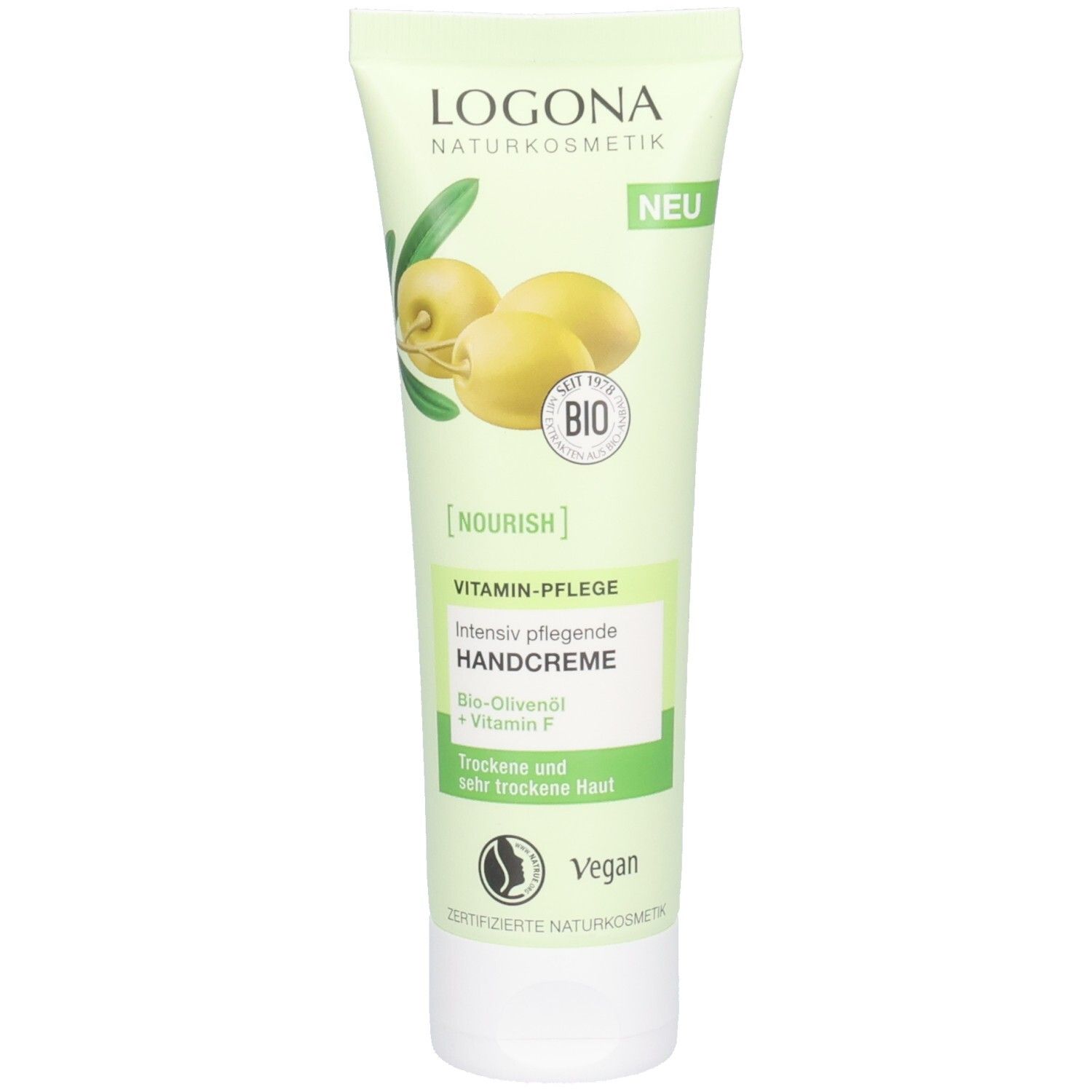 Nourish Handcreme intensiv mit Bio-Olivenöl & Vitamin F 75 ml Creme