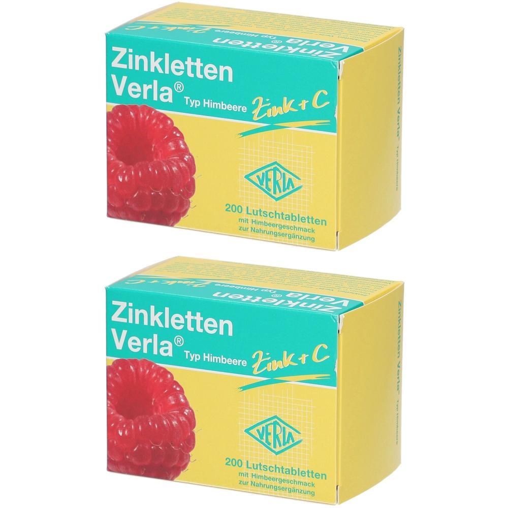 Zinkletten Verla Himbeere x2 2x200 St Lutschtabletten