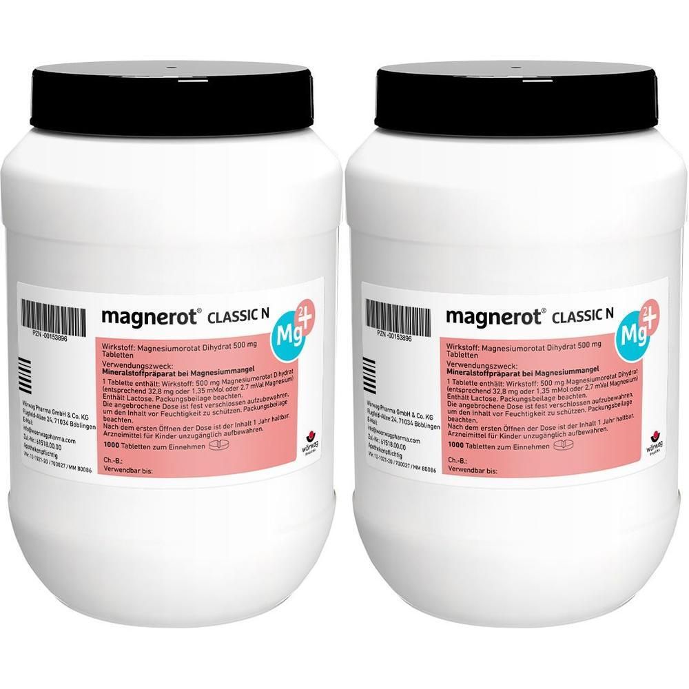 Magnerot Classic N x2 2x1000 St Tabletten