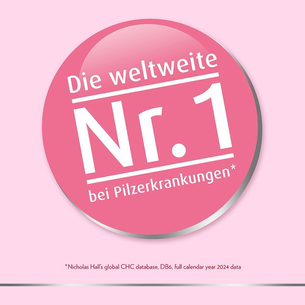 Runder Aufkleber: Die weltweite Nr. 1 bei Pilzerkrankungen.