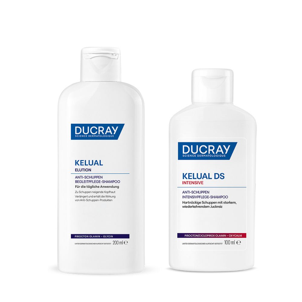 Ducray Kelual DS Intensive Anti-Schuppen Intensivpflege-Shampoo + Elution An 200+100 ml Shampoo