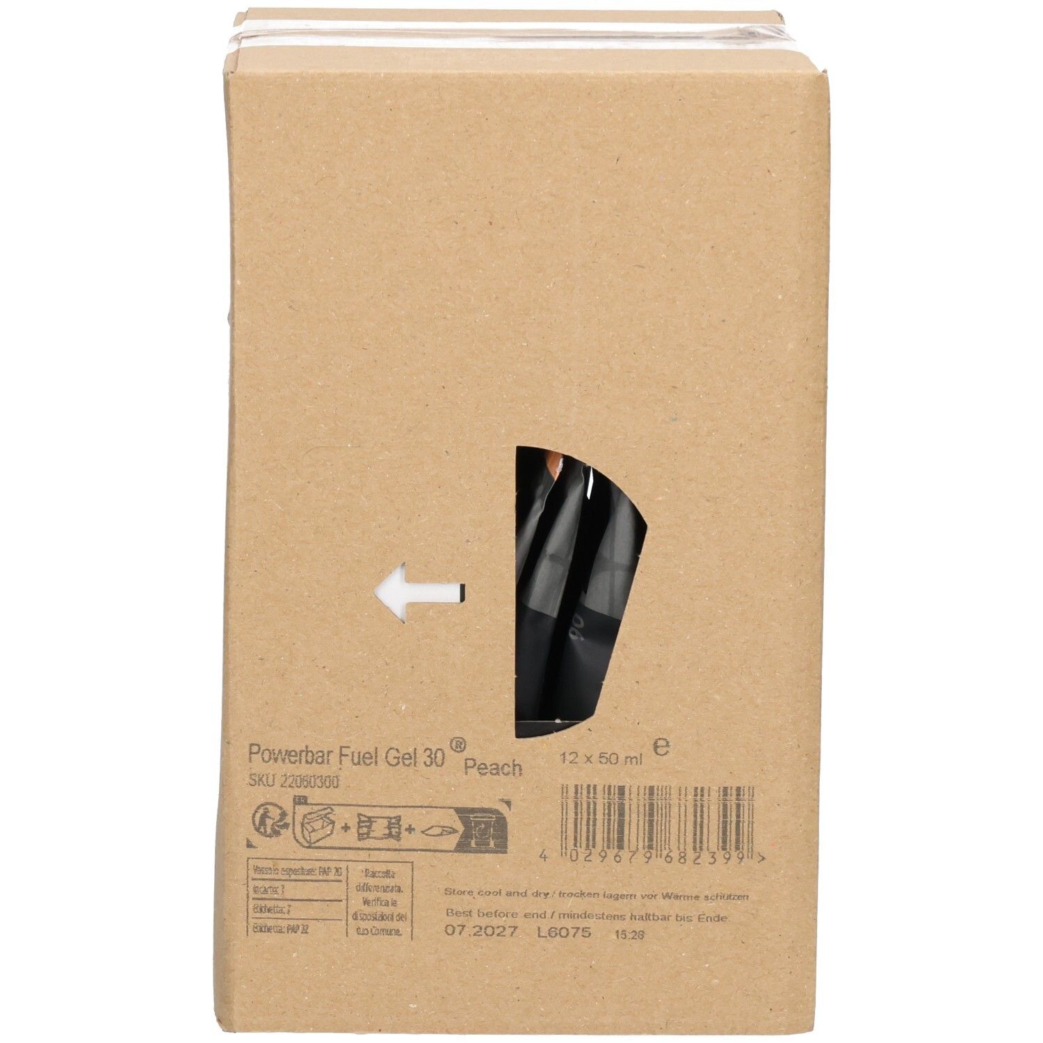 POWERBAR Kohlenhydratgel Fuel 30 Gel Black Line Peach Kohlenhydrate