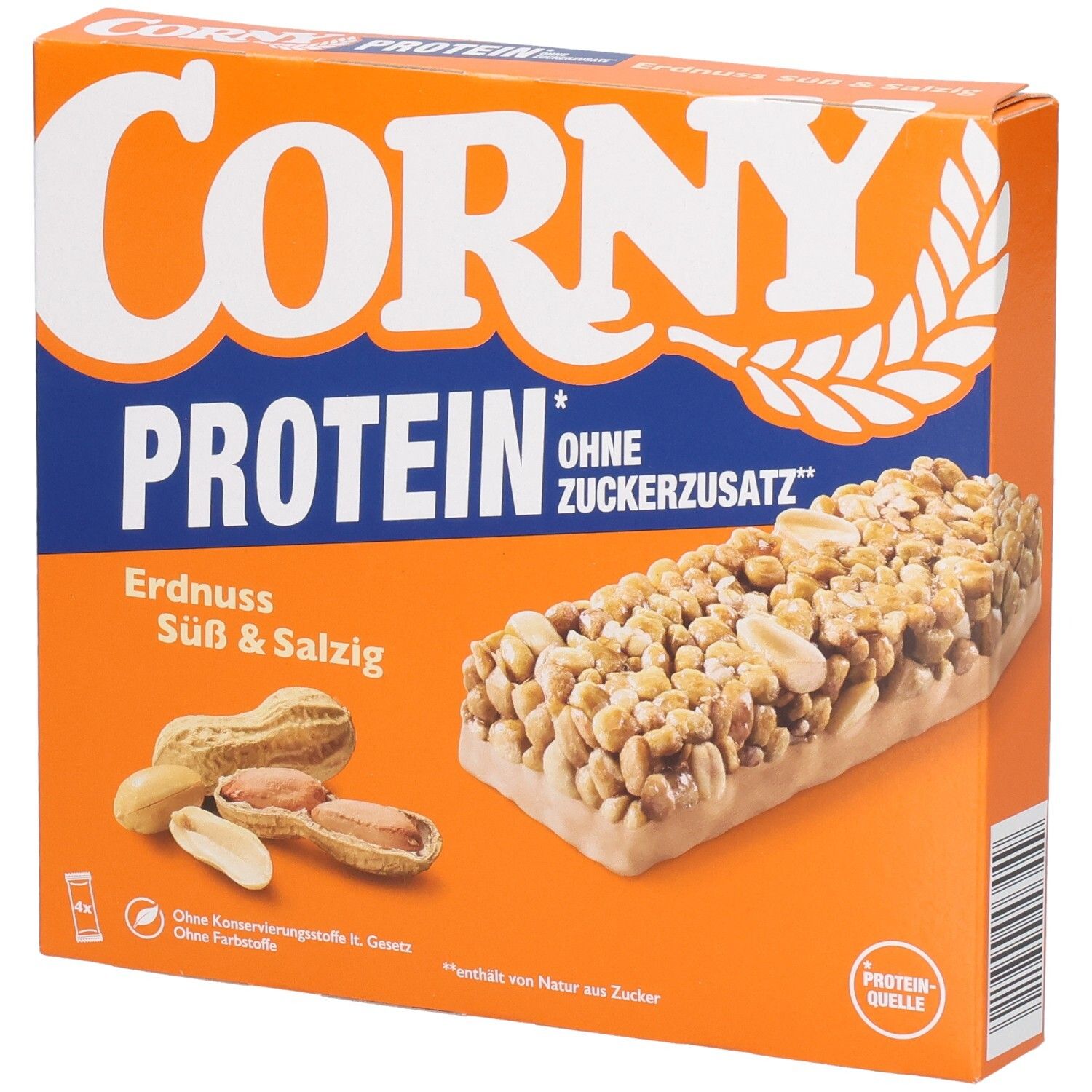 Corny + Protein Erdnuss Süß & Salzig 4x25 g Riegel
