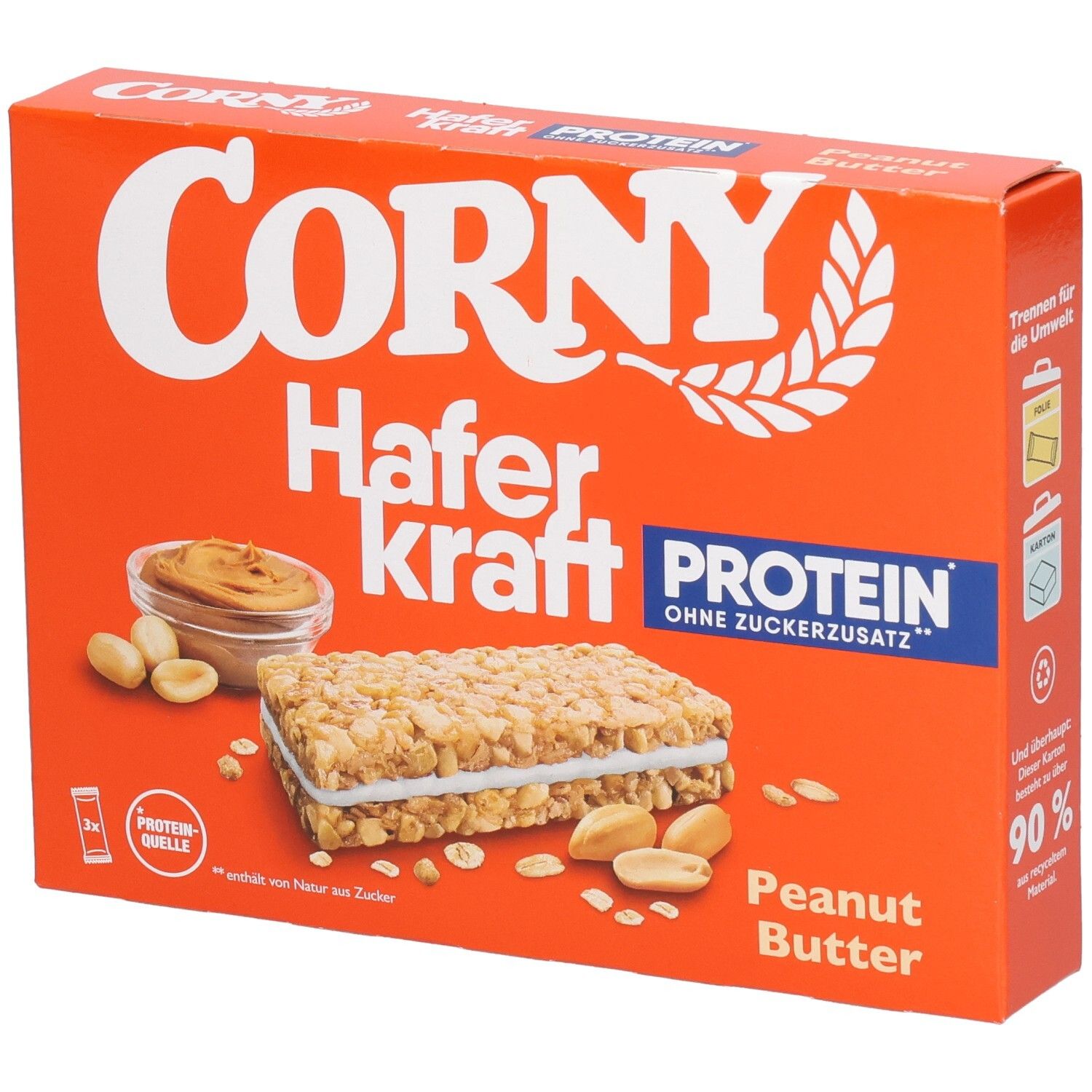 Corny Haferkraft Protein Peanut-Butter 3x40 g Riegel