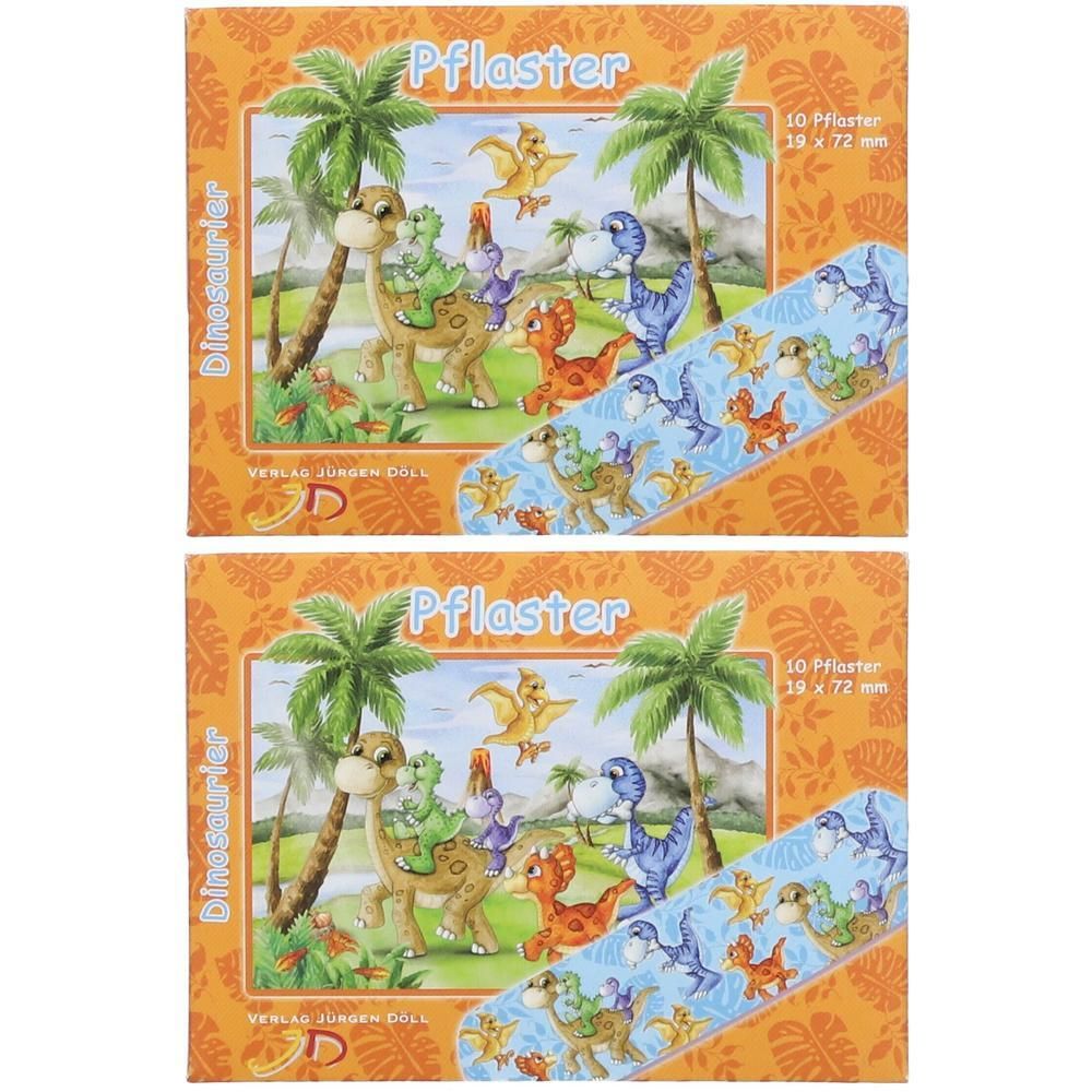 Kinderpflaster Dinosaurier Briefchen 2x 2x10 St Pflaster