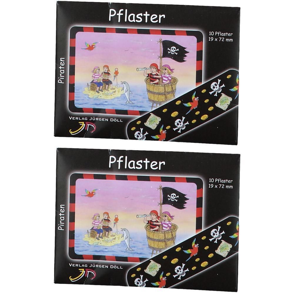 Kinderpflaster Piraten Briefchen 2x 2x10 St Pflaster