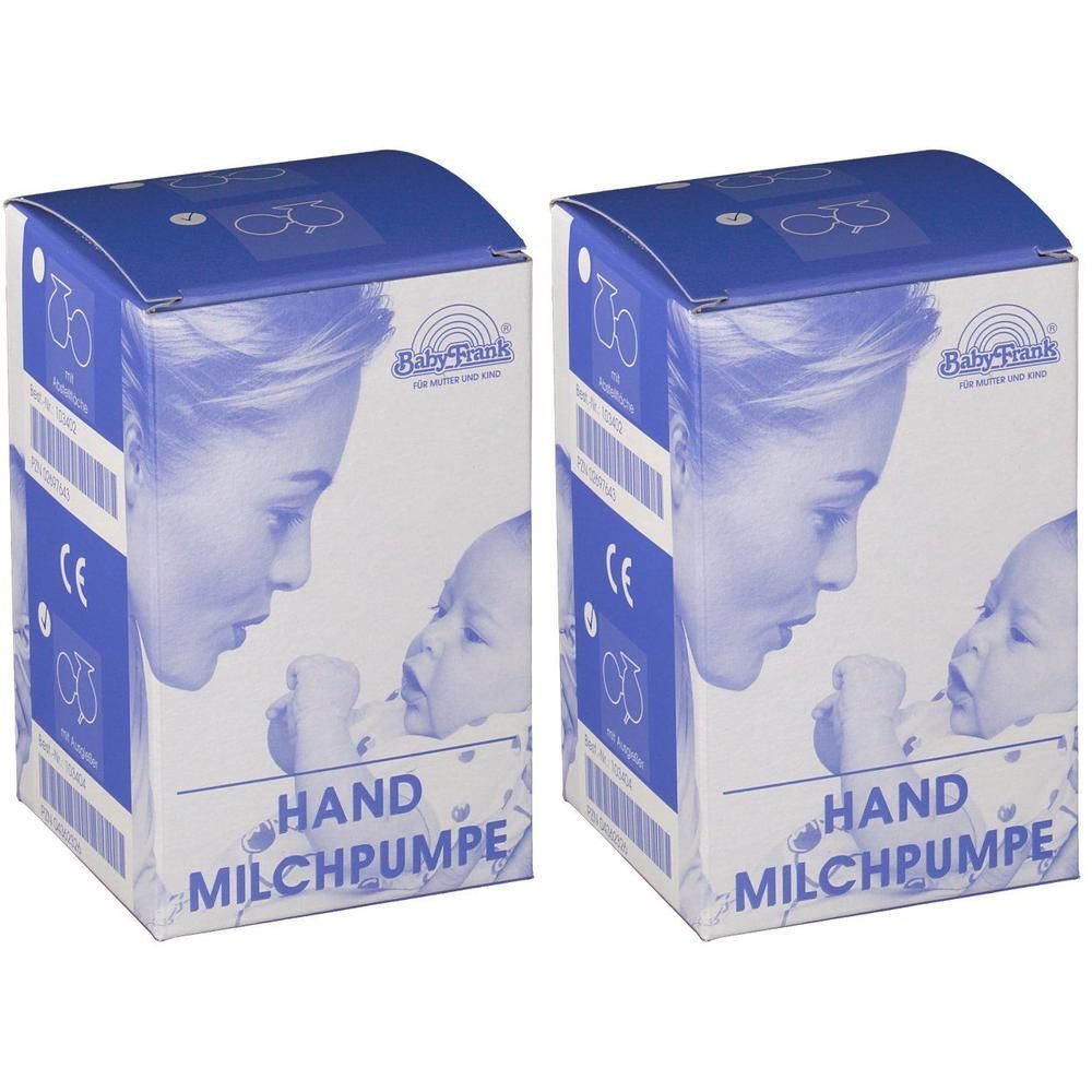 Milchpumpe Frank Hand m.Auffangbeh.Glas m.Abl. 2x 2x1 St
