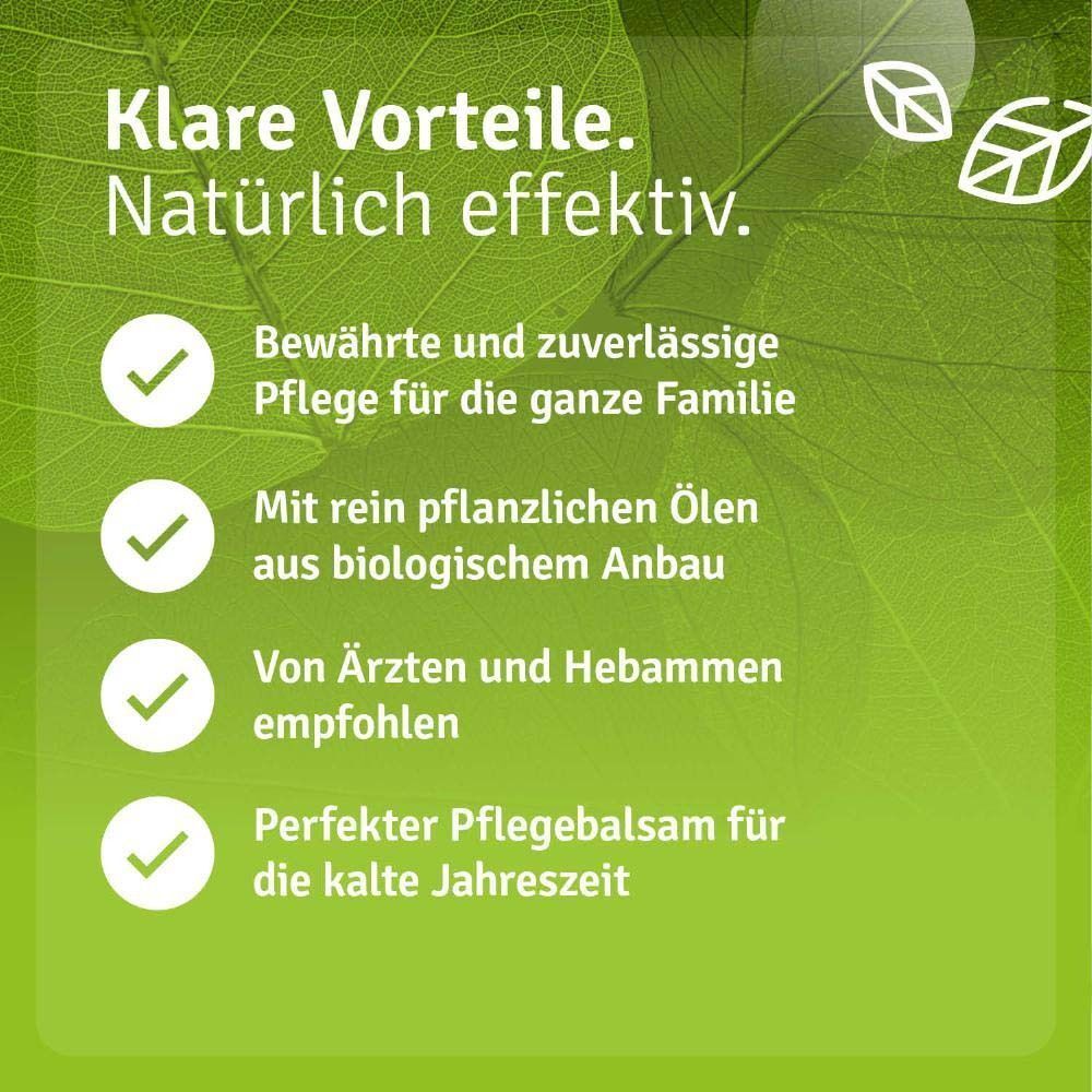 Grüner Hintergrund mit Text und Logos. Auf dem Deckel steht "Casida Engelwurz-balsam".