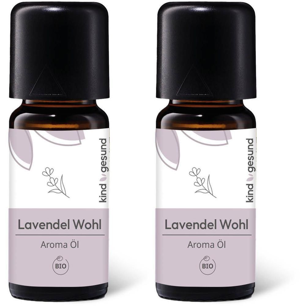 Bio-Lavendel Wohl Aroma Öl 2x 2x10 ml