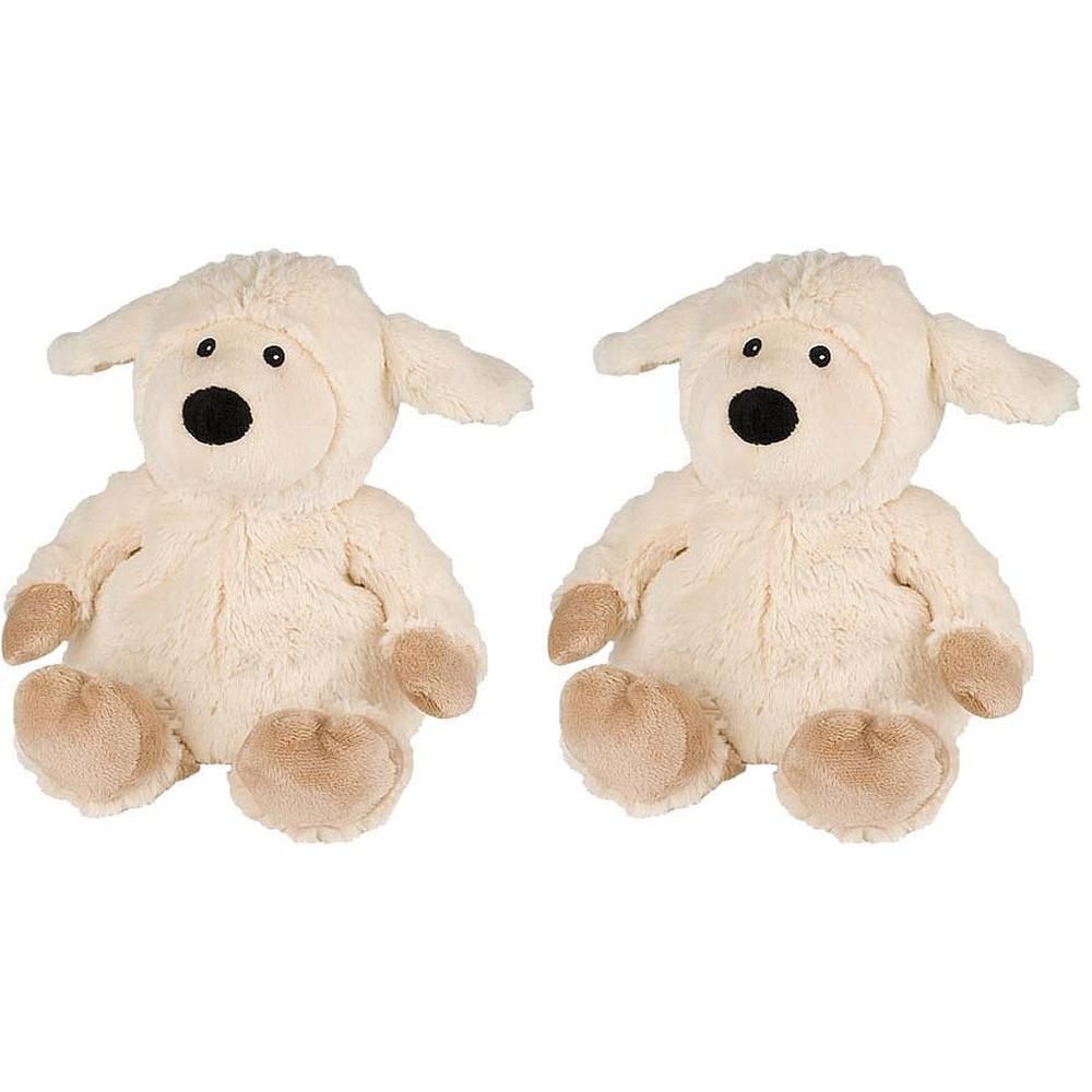 Wärme Stofftier Beddy Bear Schaf beige 2x 2x1 St