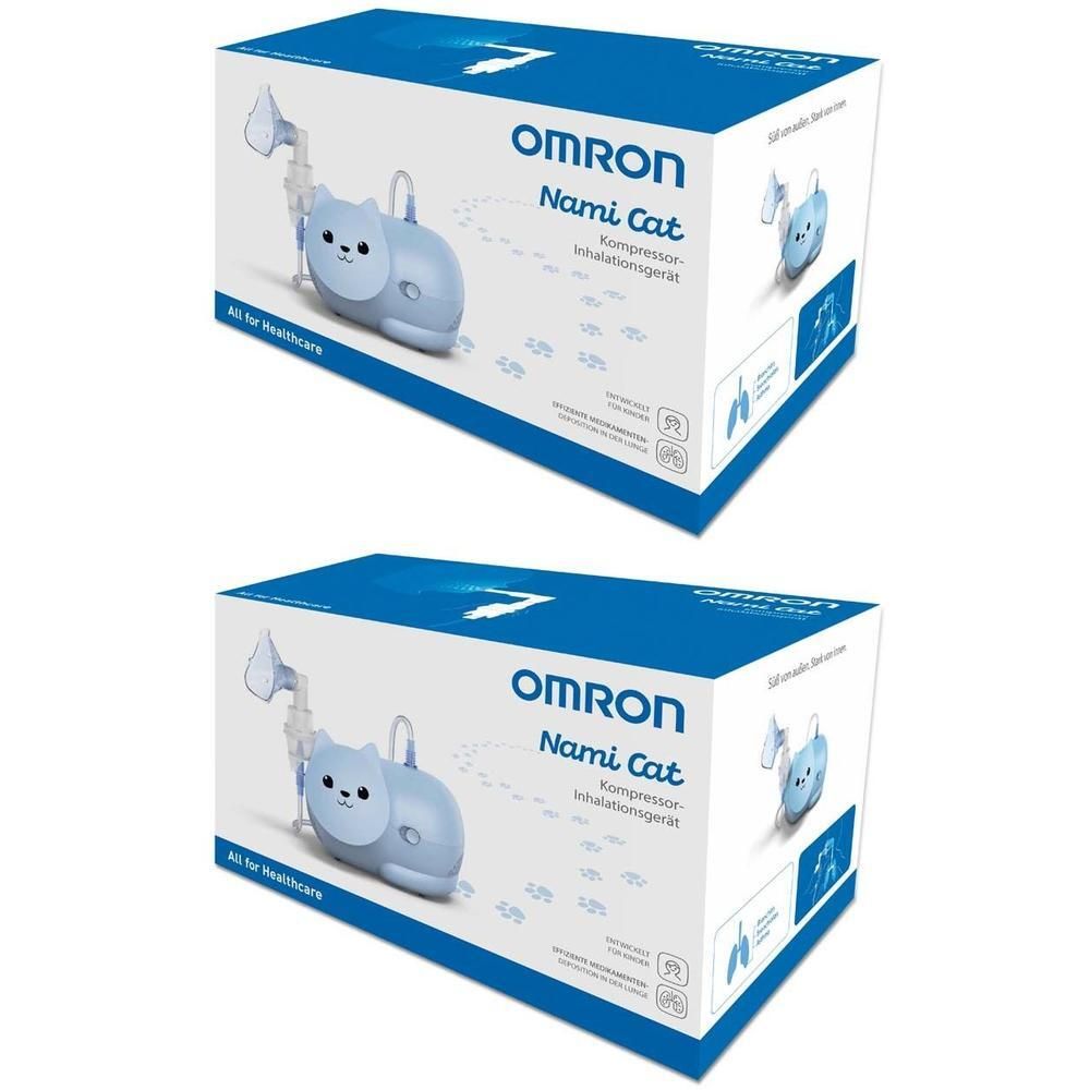 Omron Nami Cat Kompressor-Inhalationsgerät 2x 2x1 St