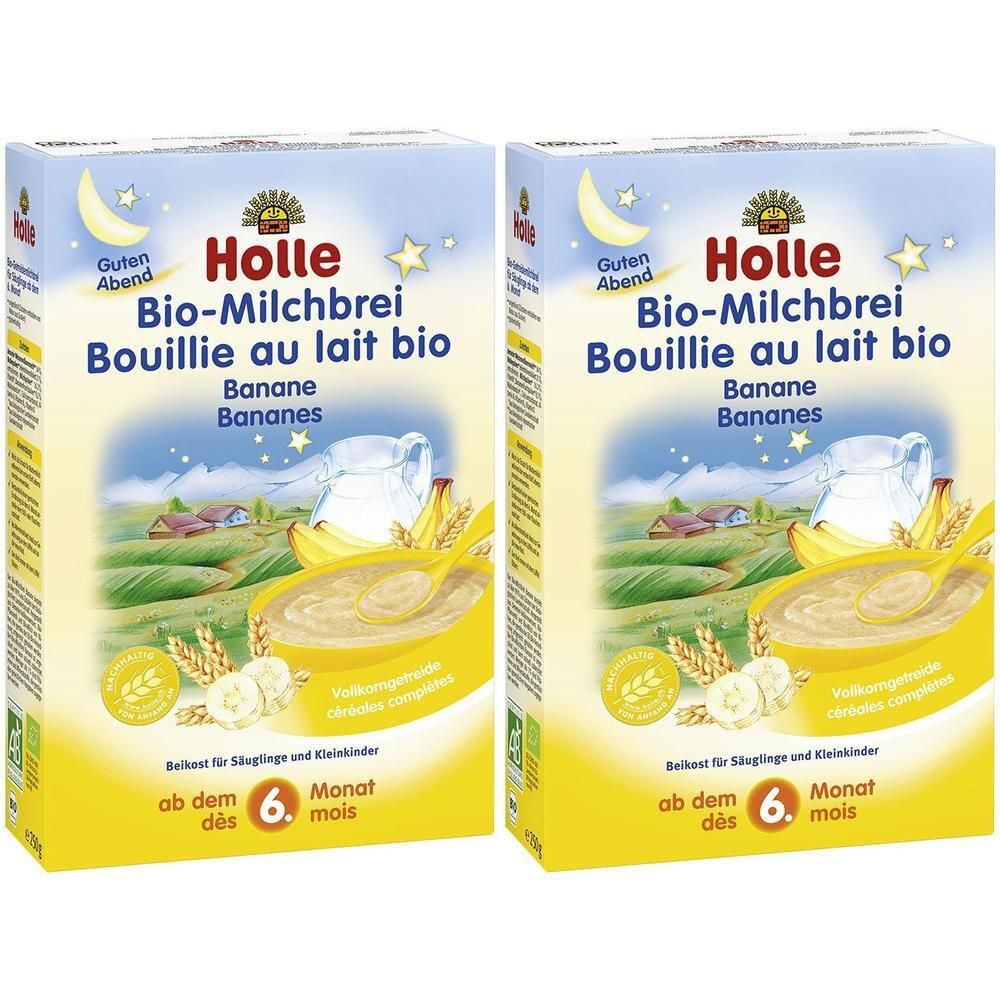 Holle Bio Milchbrei Banane 2x 2x250 g Brei