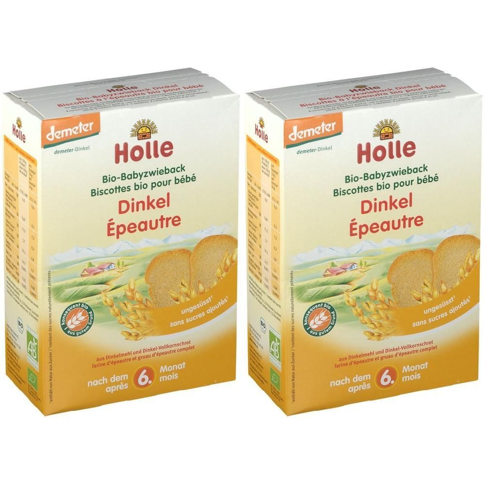 Holle Bio Baby Dinkel Zwieback 2x 2x200 g