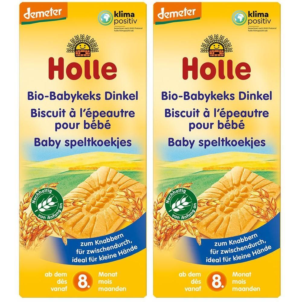 Holle Bio Babykeks Dinkel 2x 2x150 g Brei