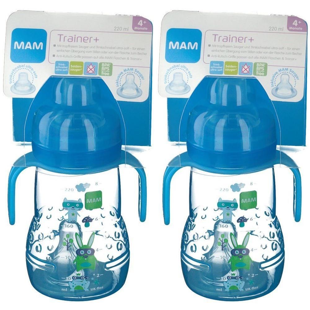MAM Trainer+ 220 ml für Jungen 2x 2x1 St Flaschen