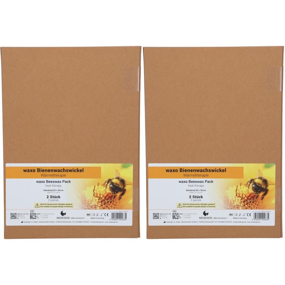 Bienenwachswickel Kleinkind 20x30 cm Waxo 2x 2x2 St