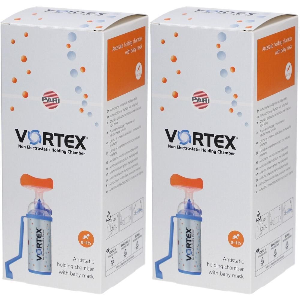Vortex Inhalierhilfe m.Babymaske 0-1,5 Jahre 2x 2x1 St