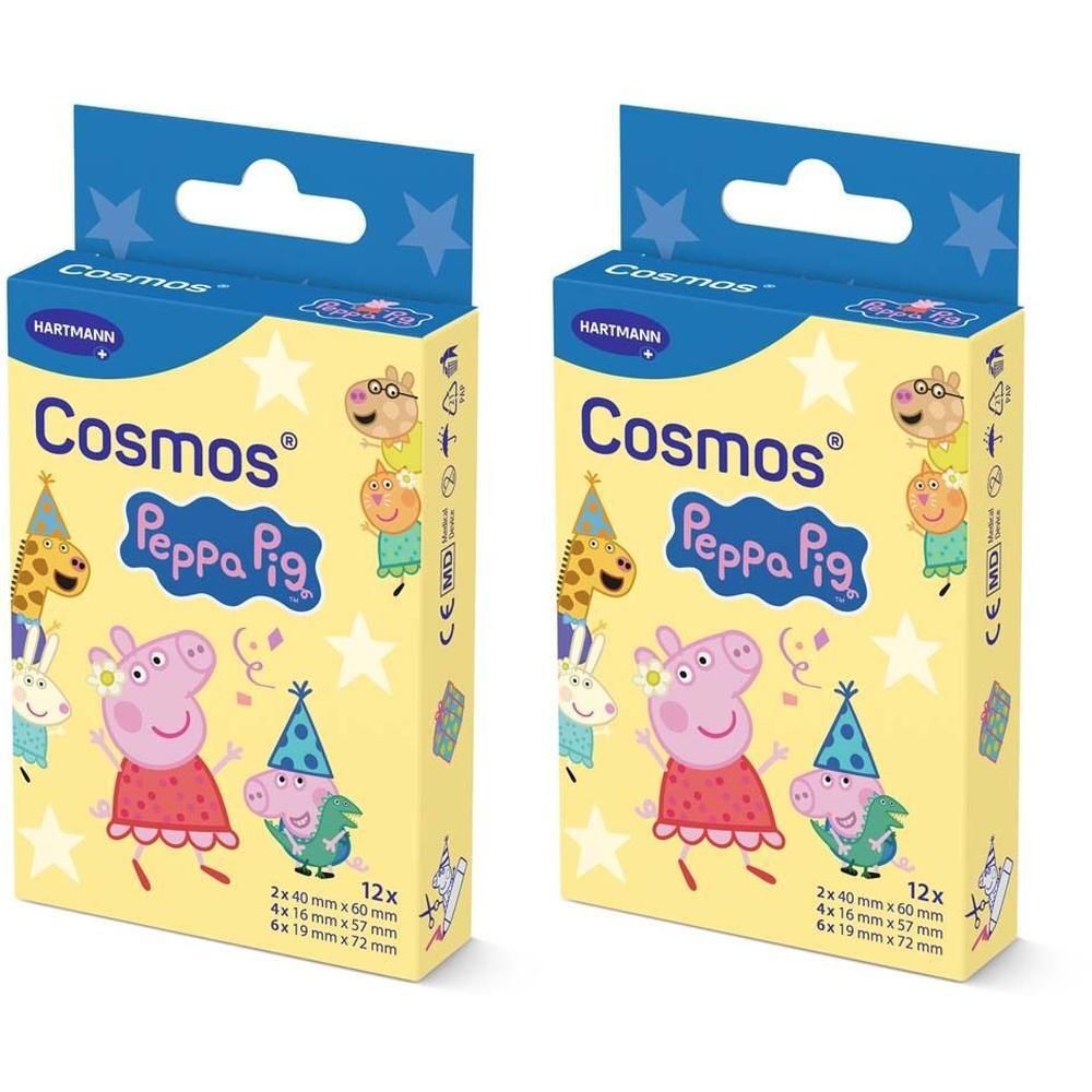 Cosmos Peppa Pig Pflasterstrips 3 Größen 2x 2x12 St Pflaster