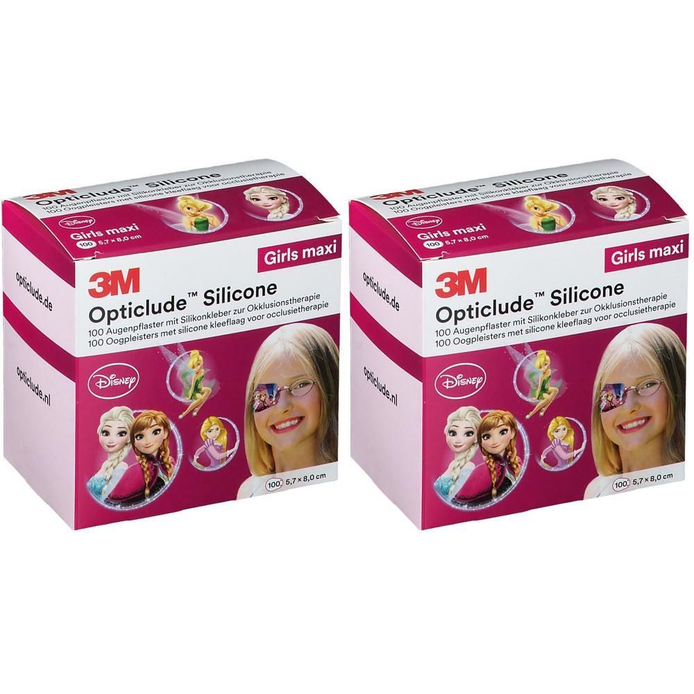 Opticlude Silicone Disney girls maxi 5,7x8 cm 2x 2x100 St Pflaster