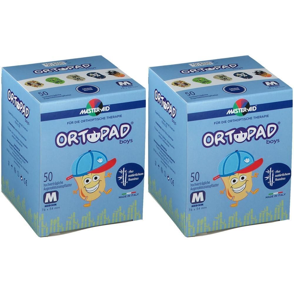 Ortopad for boys medium Augenokklusionspflaster 2x 2x50 St Pflaster