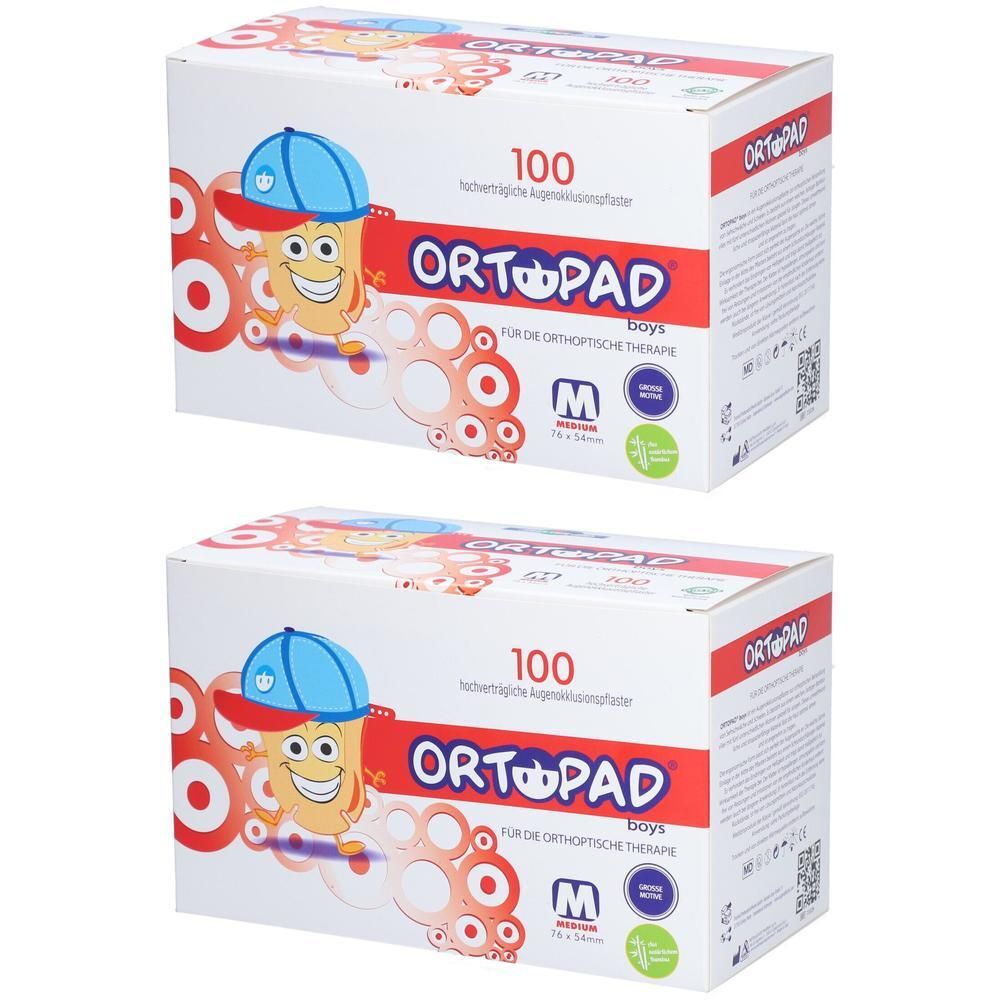 Ortopad for boys medium Augenokklusionspflaster 2x 2x100 St Pflaster