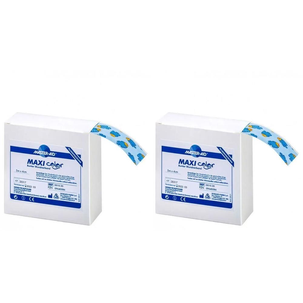 Maxi Color Kinder-Wundschnellv.4 cmx5 m Master Aid 2x 2x1 St Verband