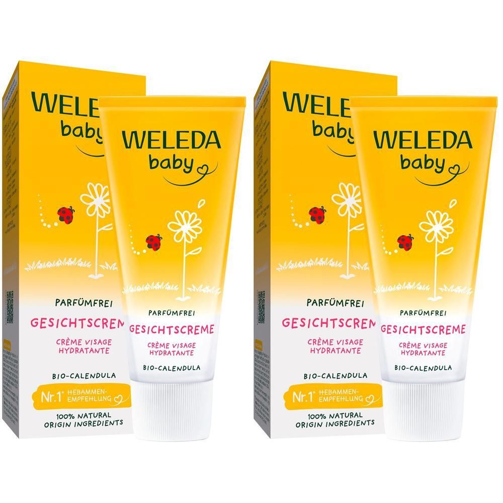 Weleda Calendula Gesichtscreme parfümfrei 2x 2x50 ml Creme