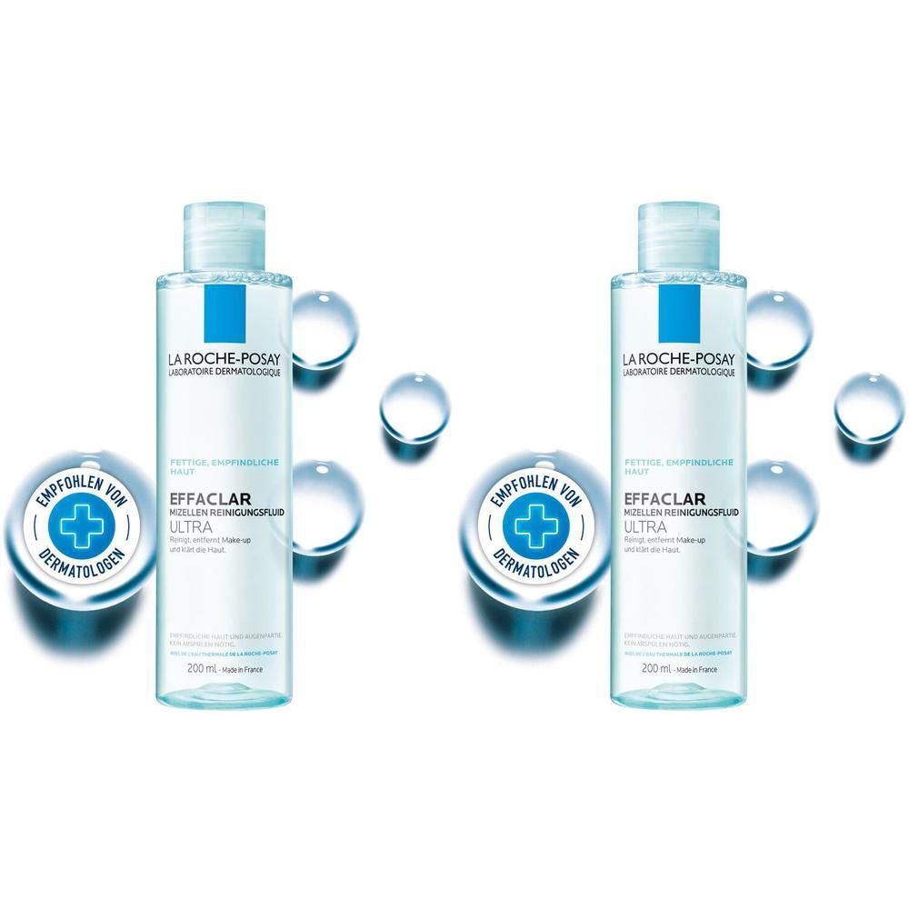 Effaclar klär.Reinigungsfluid Neu 2x 2x200 ml Gesichtswasser