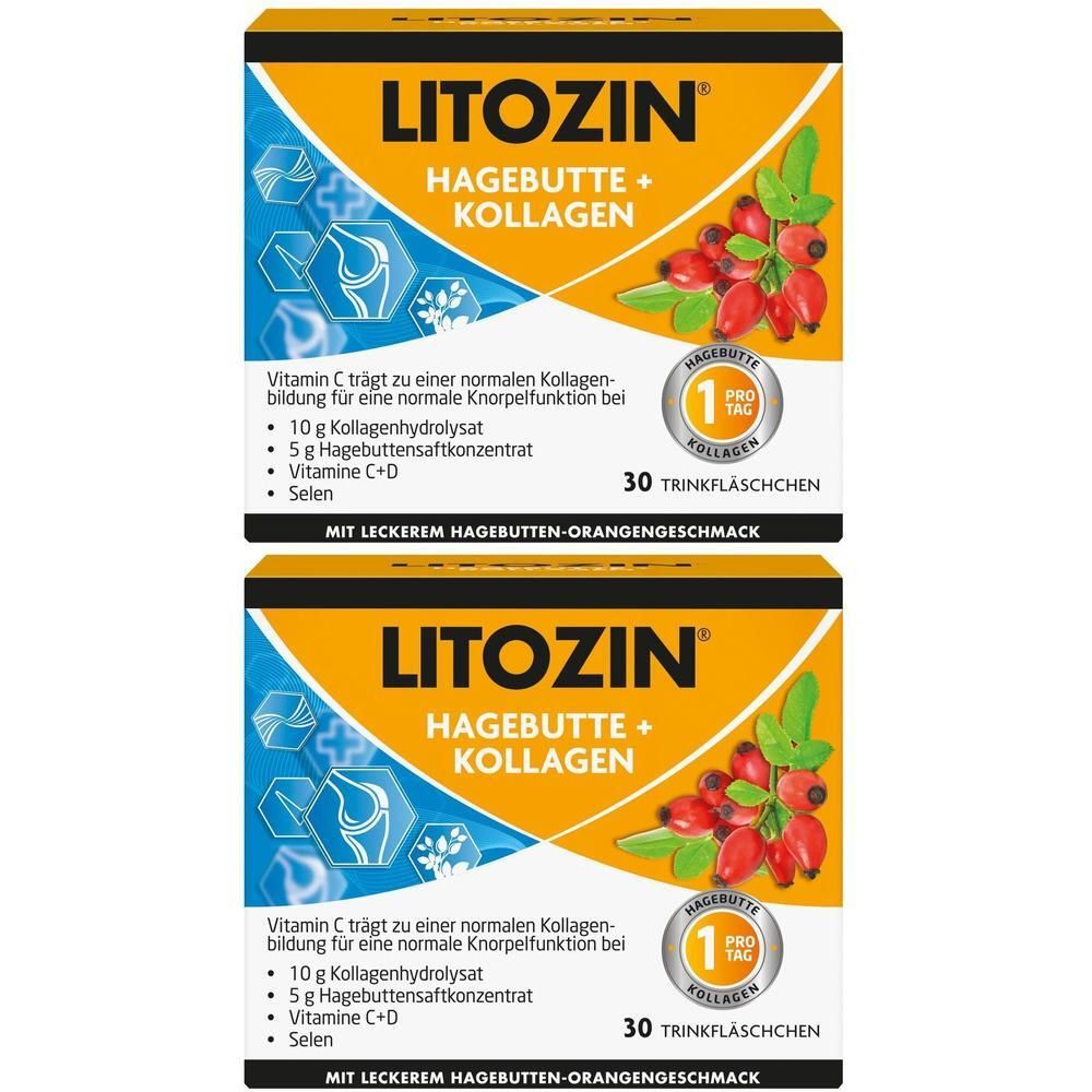 Litozin Hagebutte+Kollagen Trinkfläschchen 2x 2x30x25 ml Ampullen