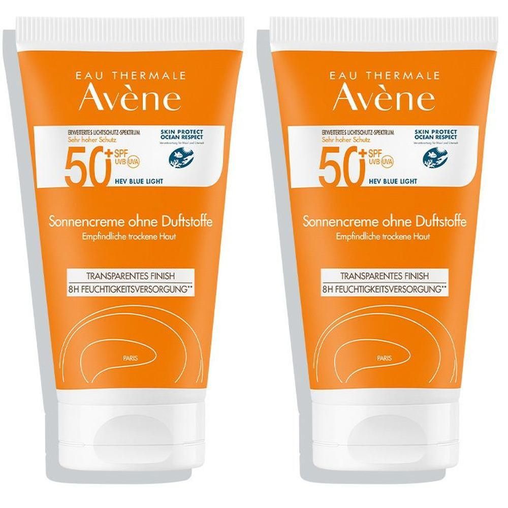 Avene Sonnencreme SPF 50+ ohne Duftstoffe 2x 2x50 ml Creme