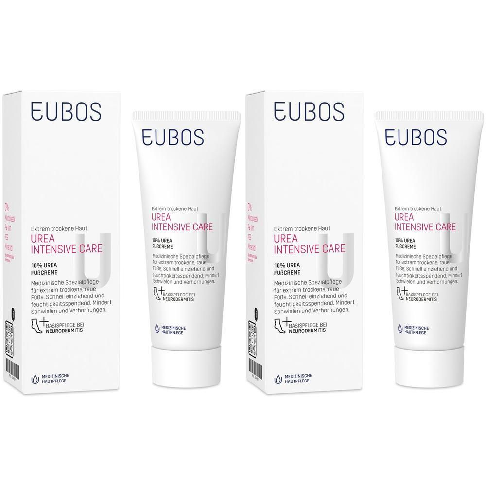 Eubos Trockene Haut Urea 10% Fußcreme 2x 2x100 ml Creme