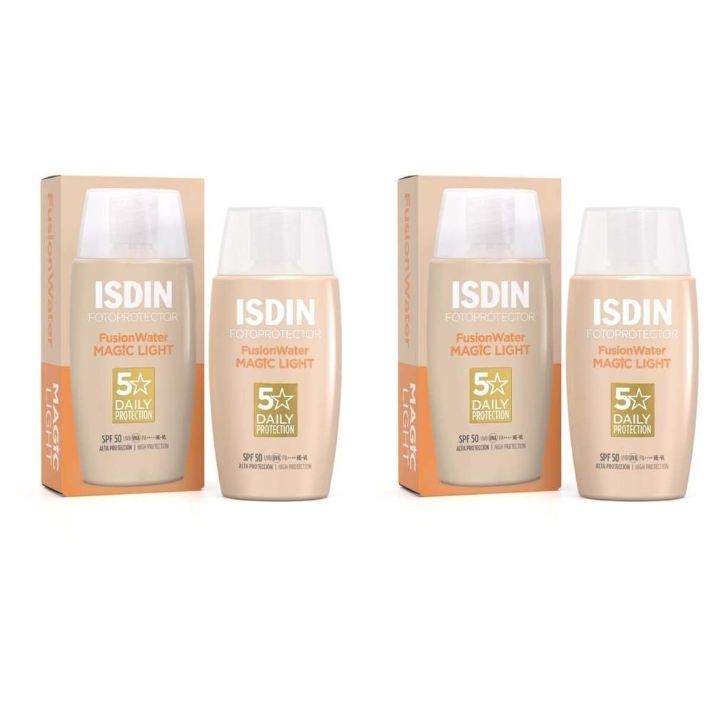 Isdin Fotoprotector Fusion Water Col.light LSF 50 2x 2x50 ml Creme