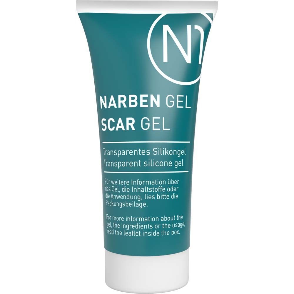 N1 Narben Gel – zur Behandlung & Reduktion von Narben (Akne-, OP- & Brandnarben), Silizium-Gel verbessert Hautbild & glättet sichtbar, Nabensalbe, Narbencreme