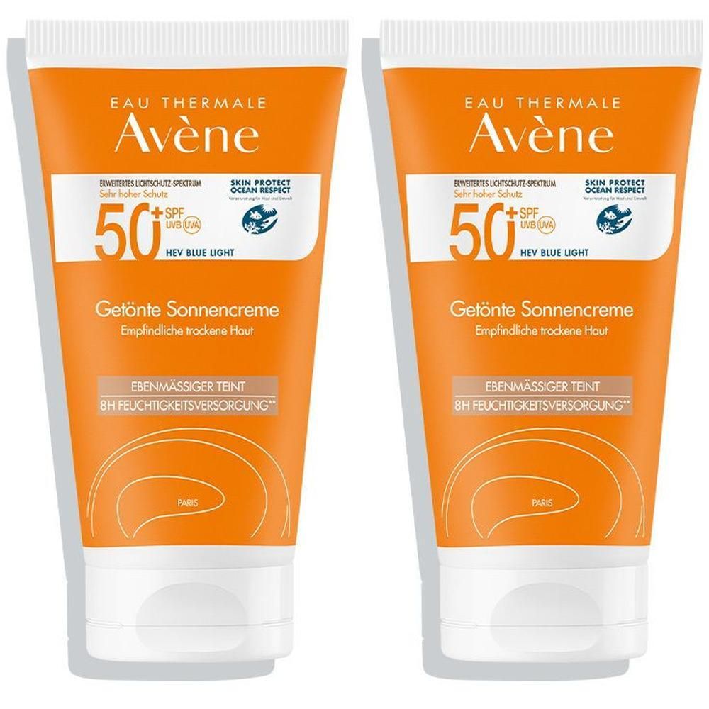 Avene Sonnencreme SPF 50+ getönt 2x 2x50 ml Creme