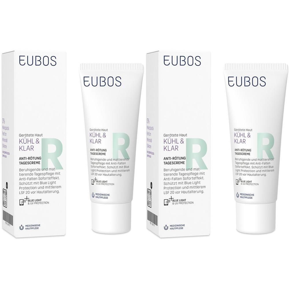 Eubos Kühl & Klar Anti-Rötung Tagescreme LSF 20 2x 2x40 ml Creme