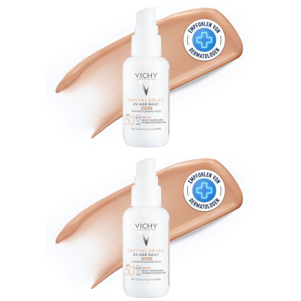Vichy Capital Soleil UV-Age getönt LSF 50+ 2x 2x40 ml Flüssigkeit