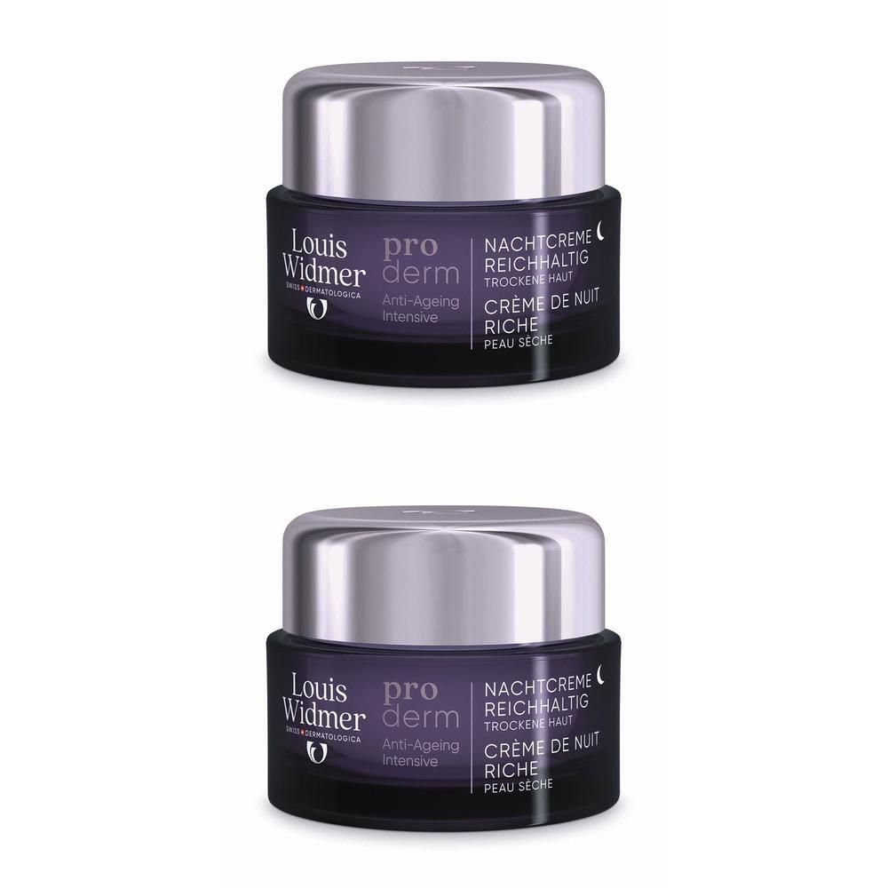 Widmer proderm Nachtcreme reichhaltig l.P. 2x 2x50 ml Creme